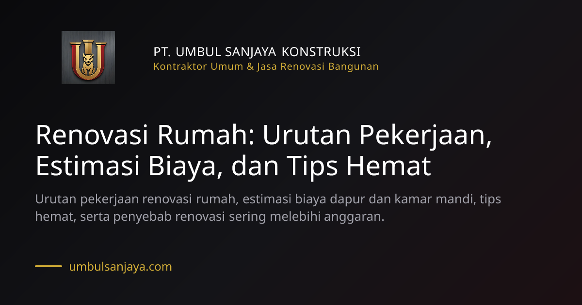 Ilustrasi artikel: Renovasi Rumah: Urutan Pekerjaan, Estimasi Biaya, dan Tips Hemat